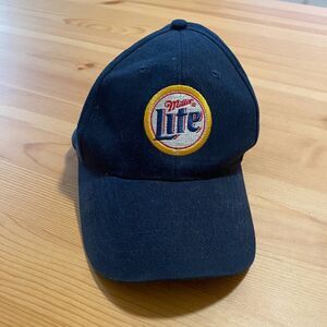 Miller Lite Hat Baseball Cap Embroidered Hat Blue Strapback Adjustable